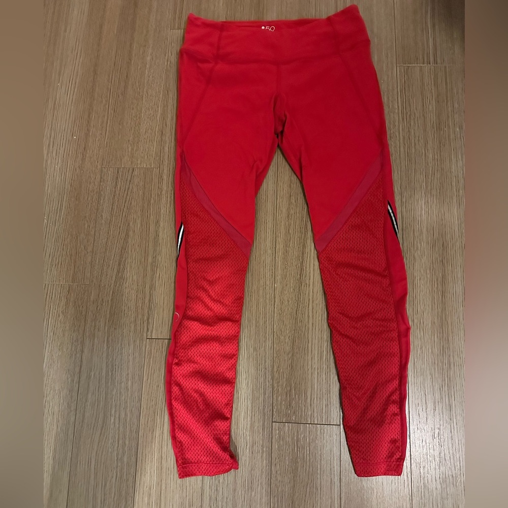 Cyclebar Splits Fiftynine red leggings, size M